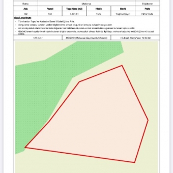 Mudanya Söğütpınar da  4671 M2 Satılık Arsa